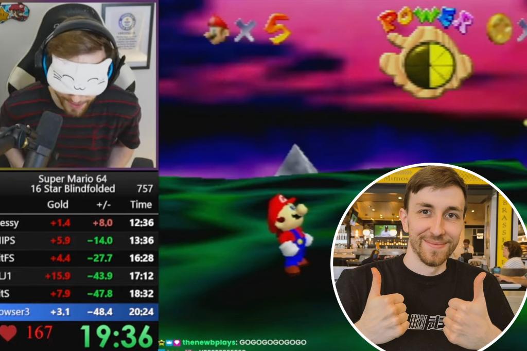 Blindfolded 'Super Mario 64' player sets 'impossible' record: 'Unbelievable entry'